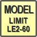 Piktogram - Model: Limit LE2-60